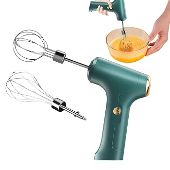【中古】ワイヤレス電気ハンドミキサー - ステンレス鋼で作られた充電式泡立て器、ハンドミキサーの調整可能速度|ポータブルキッチンを叩き、生地を混ぜ