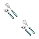 【中古】【未使用】NUOLUX 2セット ホイップクリーム ビーター みくさー ミキサー キッチンハンドミキサー 手動泡立て器 卵混合ツール 410 ステンレス鋼、abs、 Blue 再(2)