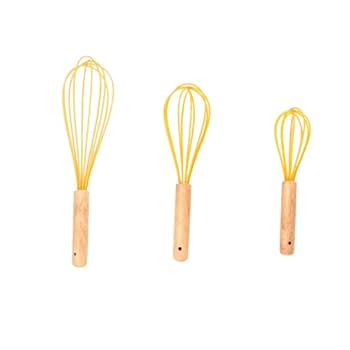 【中古】BRIGHTFUFU 3個 泡立て器 ハンドミキサー ヒゲ マニュアル 台所 卵黄ミキサー ブレンダー リー キッチンハンドミキサー ベーキングツール 木製