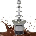 【中古】【未使用】チョコレートファウンテン、電動チョコレート溶解マシン、チョコレートフォンデュポット、均一なディッピング、組み立て簡単、パーティー用(5階