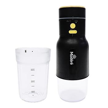 【中古】【未使用】[東京Deco] ミキサー ジューサー かき氷 ブラック 2in1 充電式 専用カップ2個付き [6枚刃回転ブレード/高速回転17000rpm/氷も削れる] 野菜 果物