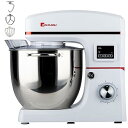 【中古】【未使用】スタンドミキサー 8L大容量 99分タイマー機能 三種類アタッチメント 七段階スピード調節 低騒音 一台三役 「練る」「混ぜる」「泡立てる」 ...