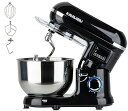 【中古】【未使用】業務用スタンドミキサー 卓上ミキサー スタンドミキサー 5.5L大容量 99分タイマー機能 三種類アタッチメント 7段階速度調節 低騒音 12...