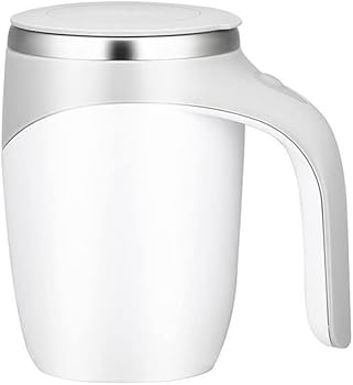 【中古】自動ミキサーカップ 380ml 大容量 自動撹拌 蓋付き 漏れ防止 ハンドル付き 電動多機能マグカップ ポータブル 防水 軽量 家庭 仕事 旅行 ギフト (