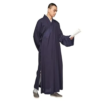 【中古】仏教僧侶ローブ 中国少林寺僧侶ローブ男性伝統的な仏教僧侶服制服少林寺僧侶服 (Color : Blue,..