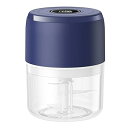 【中古】ミニ電気野菜チョッパーガーリックマッシャークラッシャーUSB充電式生姜肉グラインダーフードプロセッサーキッチンガジェット