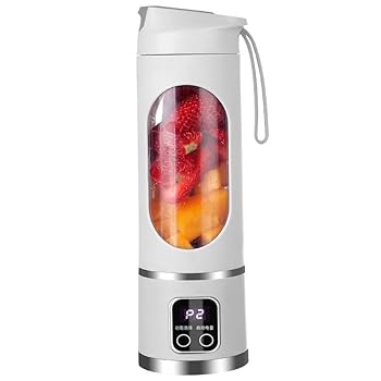 【中古】ミキサー ジューサー 野菜 果物 ジュース 離乳食用 栄養補充 氷 一台多役 500ML 4000mAh 25000回転 持ち運び 磁気誘導型安全機能 USB充電式 USB