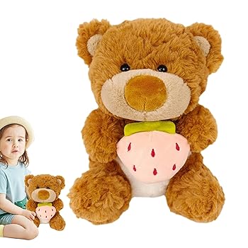 【中古】ストロベリーベアのぬいぐるみ、ストロベリーベアのおもちゃ - ぬいぐるみキッズアニマル枕,クマのぬいぐるみ ぬいぐるみ 柔らかいぬいぐるみ 彼