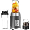 【中古】Angashion ジューサー ミキサー 氷も砕ける スムージー 野菜 果物ジュース コーヒーミル 離乳食用 400Wハイパワー 600ml大容量 栄養...