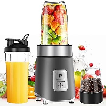 【中古】Angashion ジューサー ミキサー 氷も砕ける スムージー 野菜 果物ジュース コーヒーミル 離乳食用 400Wハイパワー 600ml大容量 栄養補充 一台多