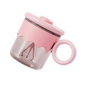 【中古】USB 充電式自己撹拌コーヒーマグ ミリリットル革新的な飲料ミキサーハンドル簡単な操作ミルク箸置き(2)