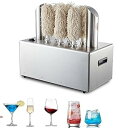 【中古】業務用ガラス研磨機、8ヘッド電動ワイナリーワイングラス研磨機、瞬間加熱・乾燥設計、1時間あたり550カップ、ワイングラス/シャンパングラス用