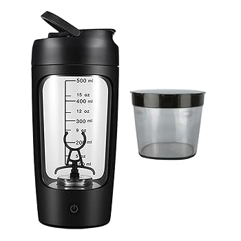 【中古】【未使用】電動シェーカーパウダーコンパートメント付き 650 ミリリットルシェーカープロテインシェイク充電式プロテインミキサーシェイカープロテインシェ