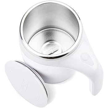 【中古】【未使用】自動ミキサーカップ 自動かき混ぜカップ マグカップ 自動攪拌カップ ステンレス製 ..