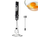 【中古】【未使用】電動ミルクミキサー - 手動ミルク泡立て器 | 人間工学に基づいたハンドル付き泡立て器ジュース泡立て器 電動ハンドミキサーフォームメーカー 取