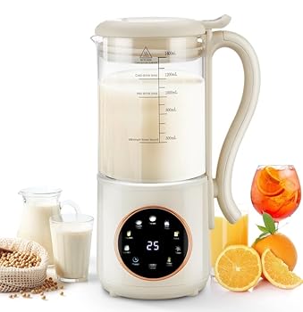 【中古】【未使用】8-in-1 自動豆乳メーカー セルフクリーニング付き 1400ml 大容量 アーモンド、ココナッツ、オート麦ミルク、離乳食、ジュース、ステンレスブレー