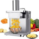 【中古】【未使用】業務用野菜チョッパー 自動フルーツダイシングマシン 6/8/10/12/15mmブレード付き ステンレススチール野菜ダイサー ジャガイモ ニン...