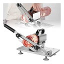 【中古】家庭用または商業用の肉スライサー、手動冷凍肉スライサー、ハーブヌガーベーコン用家庭用スライシングマシン、ステンレススチール製鍋ヘルパー