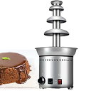 【中古】【未使用】4段ファウンテンチョコレートチーズ溶解機クリームフォンデュ、商業チョコレートフォンデュファウンテンデジタルチョコレートウォーターフォール