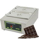 【中古】【未使用】チョコレート テンパリング マシン、2 タンク チョコレート メルティング ポット 温度制御 0-95℃、1000W ステンレス スチール 電気 業務用 食品