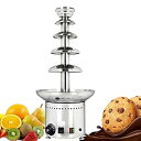 【中古】【未使用】5段ファウンテンチョコレートチーズ溶解機クリームフォンデュ、商業チョコレートフォンデュファウンテンデジタルチョコレートウォーターフォール