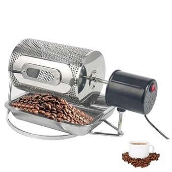 【中古】【未使用】家庭用コーヒー焙煎機、観察窓付き、ステンレススチール製ピック内蔵、ステンレスス..