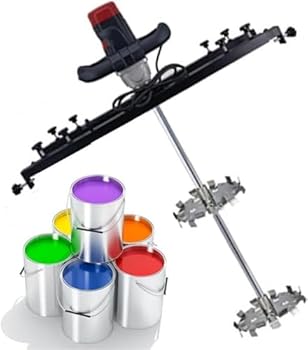 【中古】タンクバレルペイントミキサー、3000Wペイント攪拌機、800rpm /分ステンレススチールブレード、サポートハンガー付き、コーティング混合ツール用