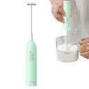 【中古】【未使用】ハンドヘルド泡立て器、電気牛乳の泡、軽量ポータブル多機能自動ドリンクミキサー、コーヒー、ホットチョコレート、抹茶、卵の鼓動、白、緑、ピ
