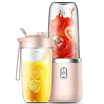 【中古】【tr nd】持ち運び ジューサー 400ml 大容量 ボトルミキサー 6 枚刃 真空ボトル 氷砕ける USB 充電式 携帯型 多機能 果実・野菜ジュース・スムー