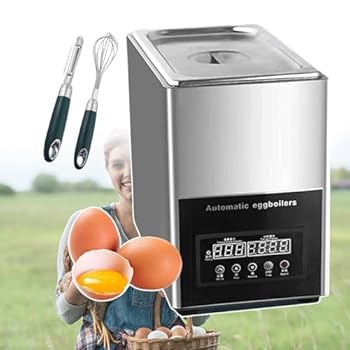 【中古】【未使用】800W プロフェッショナル エッグ クッカー/9L ステンレス スチール 電気 エッグ ボ..