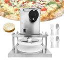 【中古】【未使用】電動ピザ生地ピン、食器洗い用手袋付き業務用生地プレス、ピザ生地、ピザベース、パイ生地を伸ばすためのステンレススチール製ピザペースト作成
