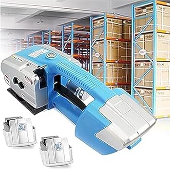 【中古】ハンドヘルドホットメルトストラッピングマシン 2 * 3000mAhバッテリー 自動ホットメルトバンドツール 1/2?5/8インチ PP/PET バンダー パッケー