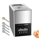 【中古】【未使用】業務用自動温泉卵ボイラー 800W / 電気卵ポーチャーマシン 30-90°C 卵調理機 ステンレススチール 7.5 * 16 * 11.4インチ サイズ、,