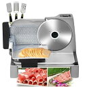 【中古】業務用ステンレススチール製肉スライサー、肉カッターマシン、取り外し可能な刃とフードキャリッジを備えたプロフェッショナルフードスライサー(2)