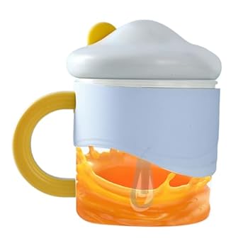 【中古】【未使用】電気ミキシングマグカップ、攪拌カップ | 350mlマッシュルームシェイプ攪拌カップ,子供の飲み物、飲み物の容器、家庭旅行ジムのための旅行タンブ