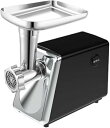 【中古】Ambety 電動ミンサー ミンチ機 肉挽き器 110V 3種類カット 腸詰め機 カットプレートと腸詰めノズル付 電動ミンサー ミートグラインダー 野菜...