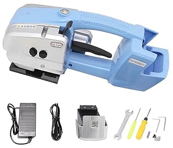 【中古】ポータブル電動ベーラー、ハンドヘルドホットメルト梱包機、電動梱包機PPペットストラップ、鉄..