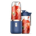 【中古】【Auyyhui】家庭用 持ち運び ジューサー 400ml 大容量 ボトルミキサー 6 枚刃 真空ボトル 氷砕ける USB 充電式 携帯型 多機能 果実...