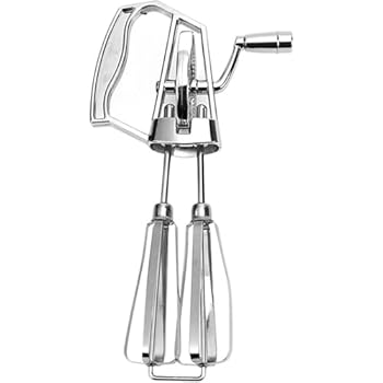 【中古】ステンレススチールマニュアルエッグビーターハンドクランクミキサーは、効率的な鞭打ちとベー..