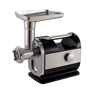 【中古】電動ミートグラインダー、頑丈なステンレススチール製ミートミンサーアタッチメント、お手入れ..