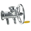【中古】肉挽き器 手動 マルチ 肉挽き器 ミンサー ソーセージ フィラー チョッパー パスタメーカー テーブル 家庭用 (シルバー 20.5cm)