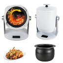 【中古】6L インテリジェント自動調理機 2400W 自動調理機 10段階火力調整 360°回転全方位加熱 スマートタッチスクリーン付き 遮断保護 炒め物用