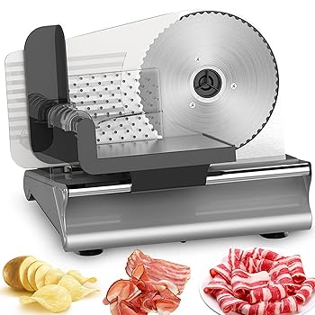 【中古】肉スライサー、500ワットの家庭用肉スライサーマシン、厚さ0?15mm調節可能、ステンレス鋼電動スライサー、低ノイズ、透明食品プッシャー、チー 【中古】肉スライサー、500ワットの家庭用肉スライサーマシン、厚さ0?15mm調節可能、ステンレス鋼電動スライサー、低ノイズ、透明食品プッシャー、チー