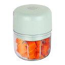 【中古】Small Electric Garlic Chopper, Electric Chopper Food Processor, Cordless Small Portable Chopper, 304 Stainless Steel Chopper, USB Recha(2)