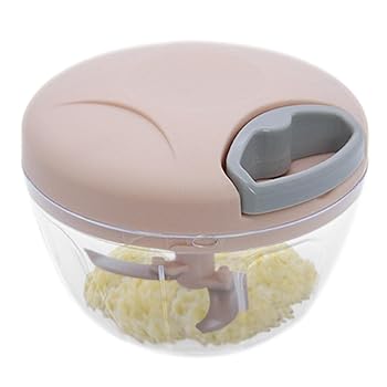 【中古】フード チョッパー ハンド プル,家庭用巾着野菜カッター、肉挽き機、小さなニンニクのみじん切り、コショウのみじん切り、ピューレ、ベビーフー