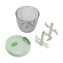 【中古】【未使用】KJAOYU 手動フードプロセッサー野菜チョッパー、手動肉グラインダー、多機能手持ち野菜チョッパー、ステンレススチールガーリックミンサー