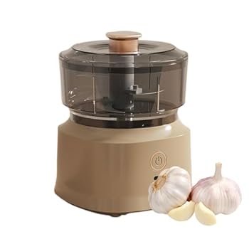 【中古】電動フードチョッパー、自動ガーリックミンサー - ポータブルワイヤレスフードプロセッサー | 電動多機能ガーリックミンサーオニオンカッター、