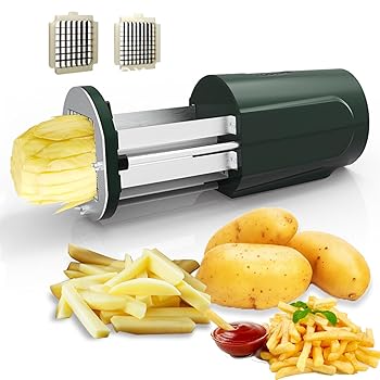 【中古】【未使用】エレクトリックフレンチフライカッター、プロのコマーシャルおよび家庭用フライドポテトカッター、エレクトリックポテトカッター、2サイズのブレ