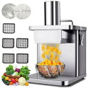 【中古】【未使用】業務用電動野菜ダイサー 強力250Wフードプロセッサー 自動ダイサー ダイシンググリッドとスライス/細切りブレード付き 玉ねぎ、ジャガイモ、ニ...