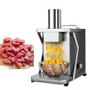 【中古】業務用野菜チョッパー フルーツカッティングシュレッダー、6/8/10/12/15mmブレード付き電動野菜ダイサー、ジャガイモ、ニンジン、キューブレスト